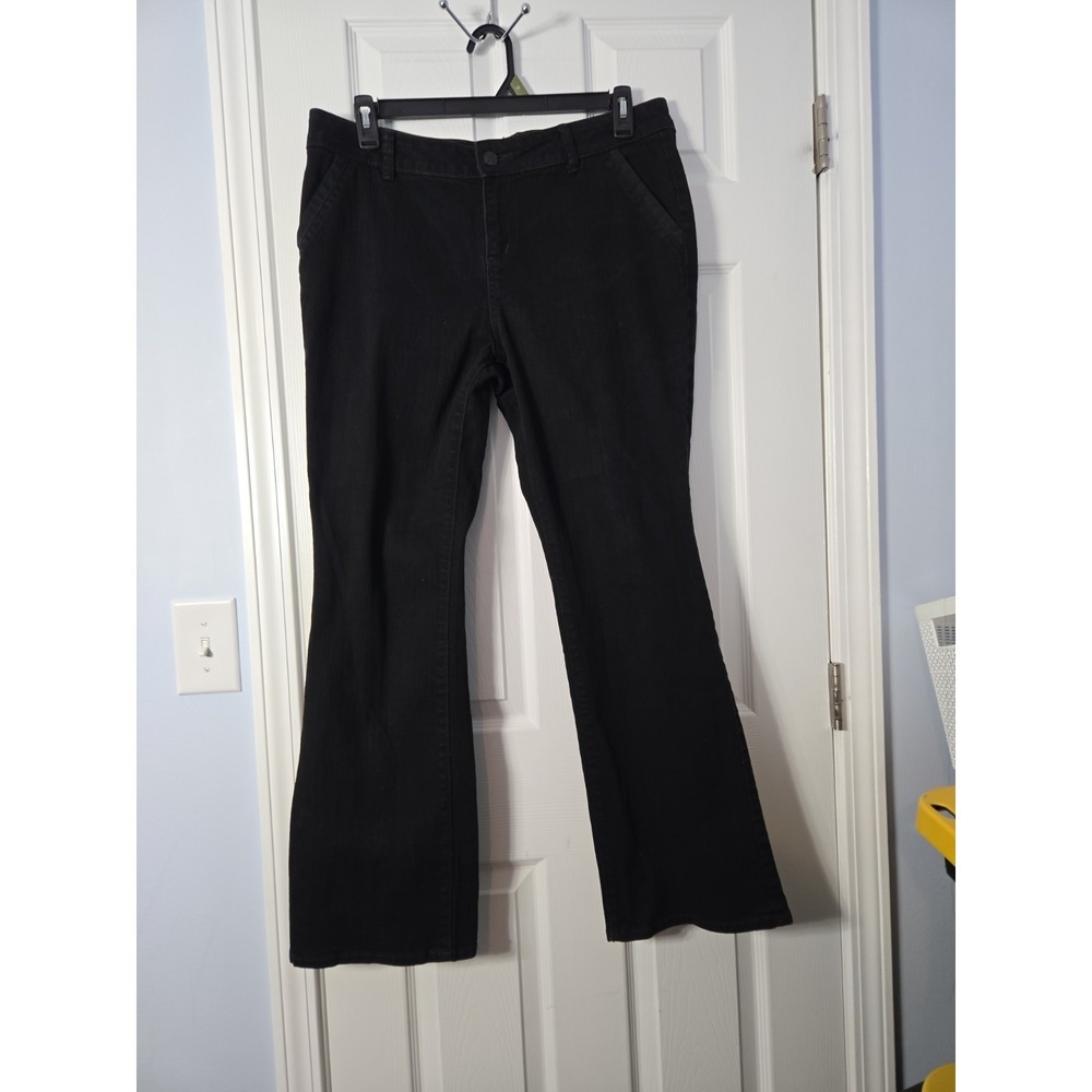 Simply Vera Wang Mid Rise Boot Cut Black Denim Jeans Size 36 X 30 (16). - Picture 2 of 11